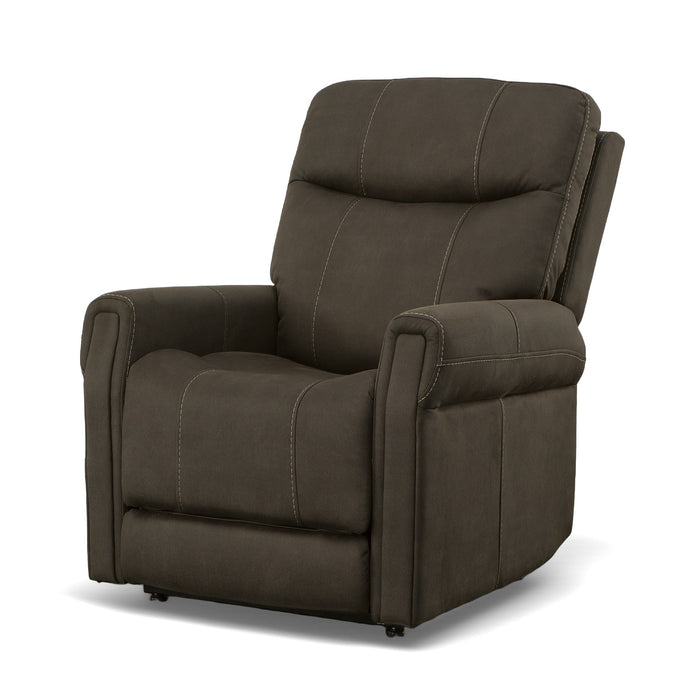 Jenkins Bark Fabric Power Lift Recliner with Right-Hand Control & Power Headrest