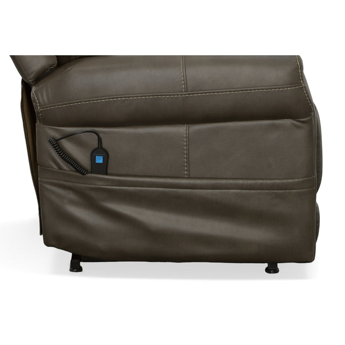 Jenkins Driftwood Fabric Power Lift Recliner with Right-Hand Control