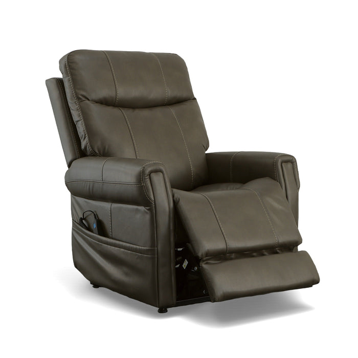 Jenkins Driftwood Fabric Power Lift Recliner with Right-Hand Control