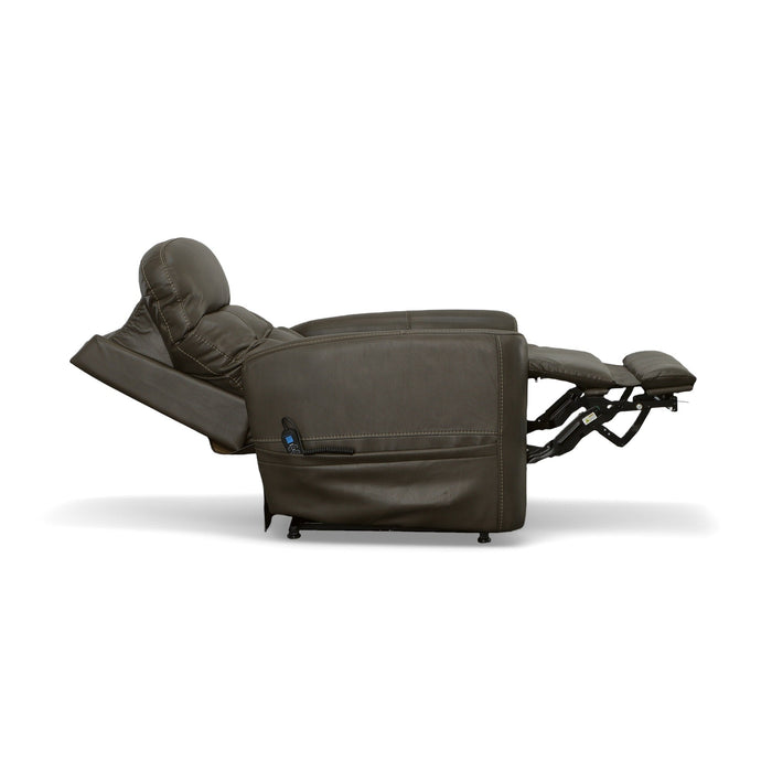 Kenner Driftwood Fabric Power Lift Recliner with Power Headrest & Lumbar