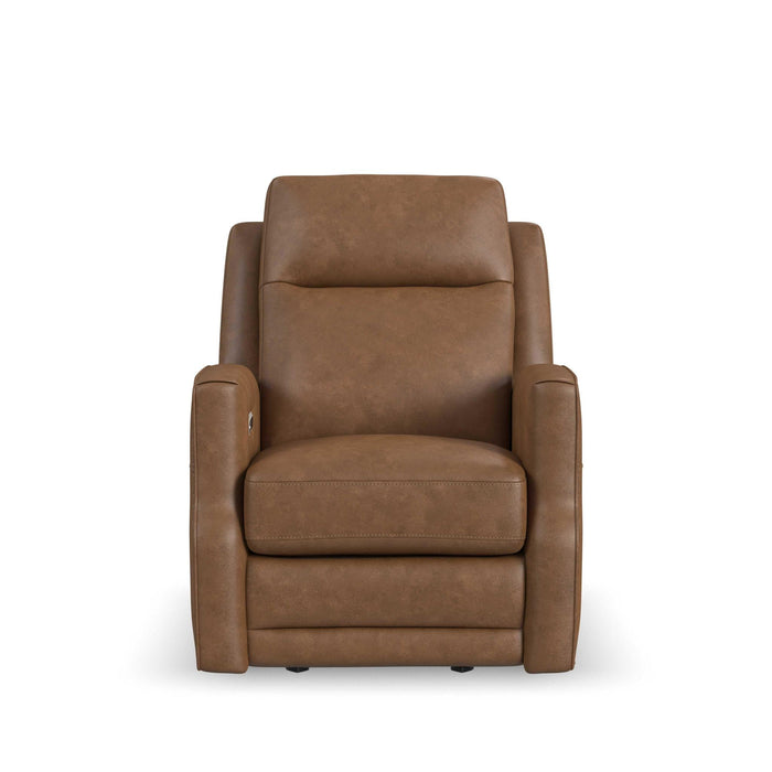 Maxwell Cedar Leather Power Gliding Recliner with Power Headrest and Lumbar