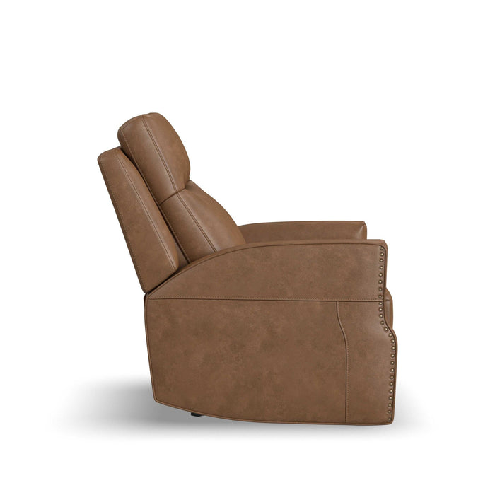 Maxwell Cedar Leather Power Gliding Recliner with Power Headrest and Lumbar