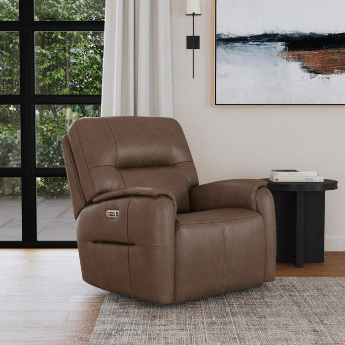 Wilson Café Leather Power Gliding Recliner with Power Headrest