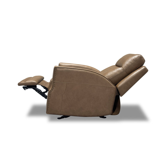 Maxwell Cedar Leather Power Gliding Recliner with Power Headrest and Lumbar