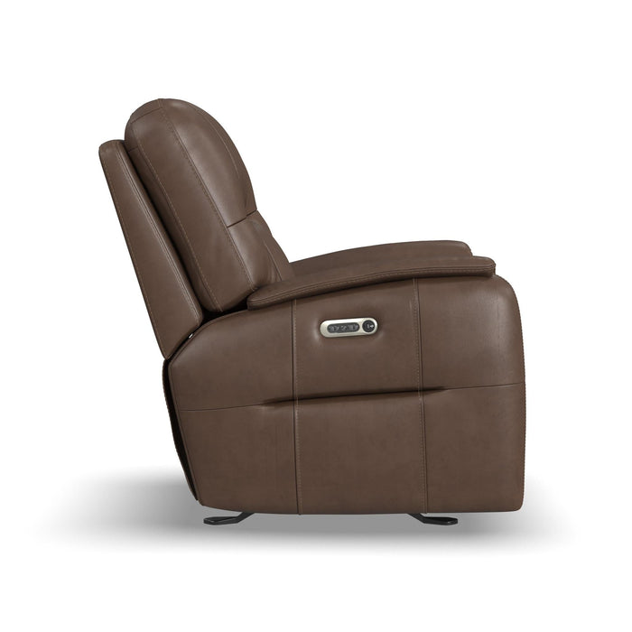 Wilson Café Leather Power Gliding Recliner with Power Headrest