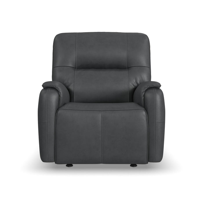 Wilson Thunder Leather Power Gliding Recliner with Power Headrest