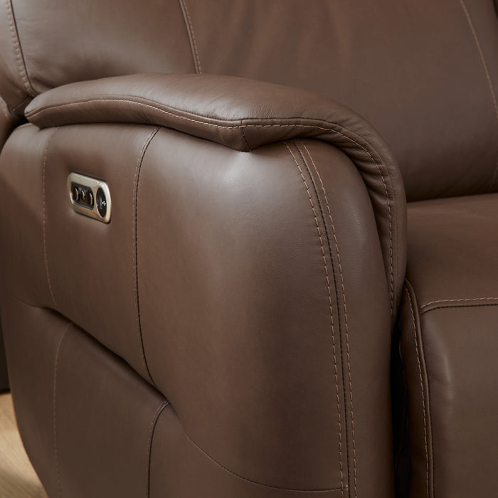 Wilson Café Leather Power Gliding Recliner with Power Headrest