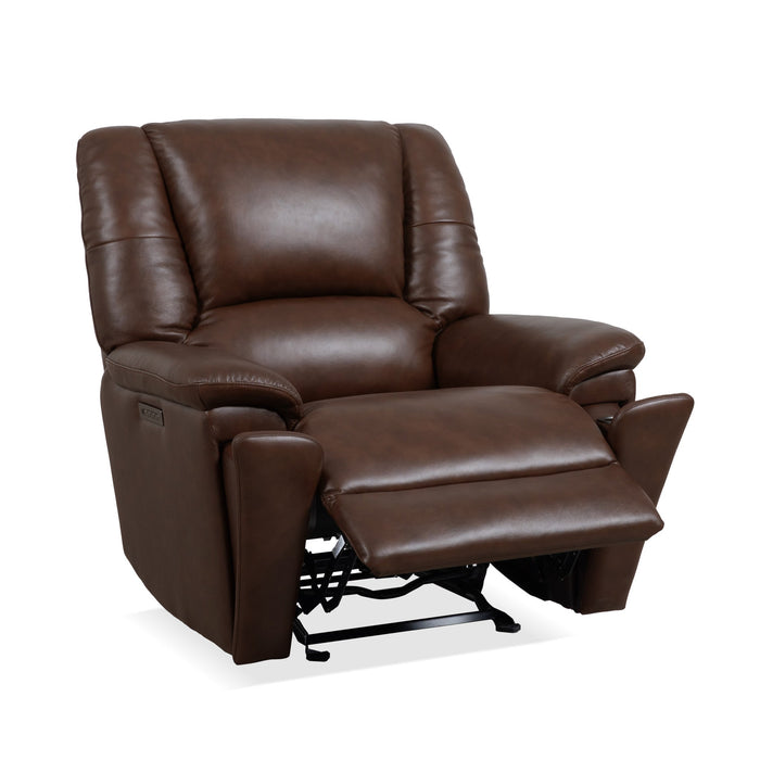 Plush Tavern Brown Perfect Match Power Gliding Recliner with Power Headrest & Lumbar