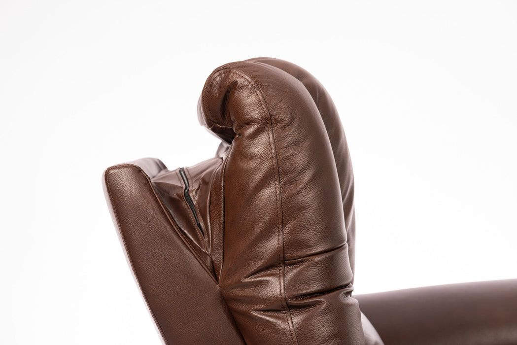 Plush Tavern Brown Perfect Match Power Gliding Recliner with Power Headrest & Lumbar