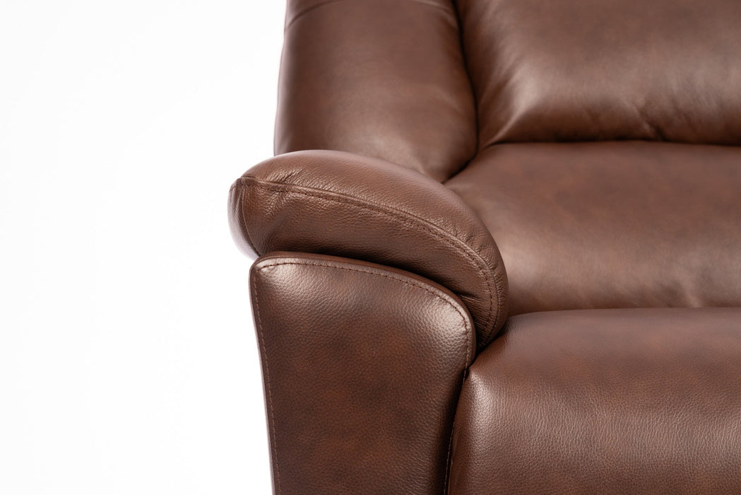 Plush Tavern Brown Perfect Match Power Gliding Recliner with Power Headrest & Lumbar