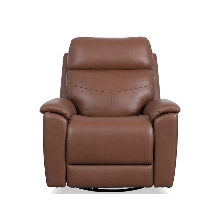 Refined Hickory Perfect Match Power Swivel Gliding Recliner with Power Headrest & Lumbar