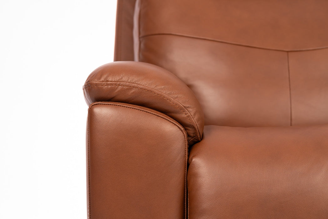 Refined Hickory Perfect Match Power Swivel Gliding Recliner with Power Headrest & Lumbar