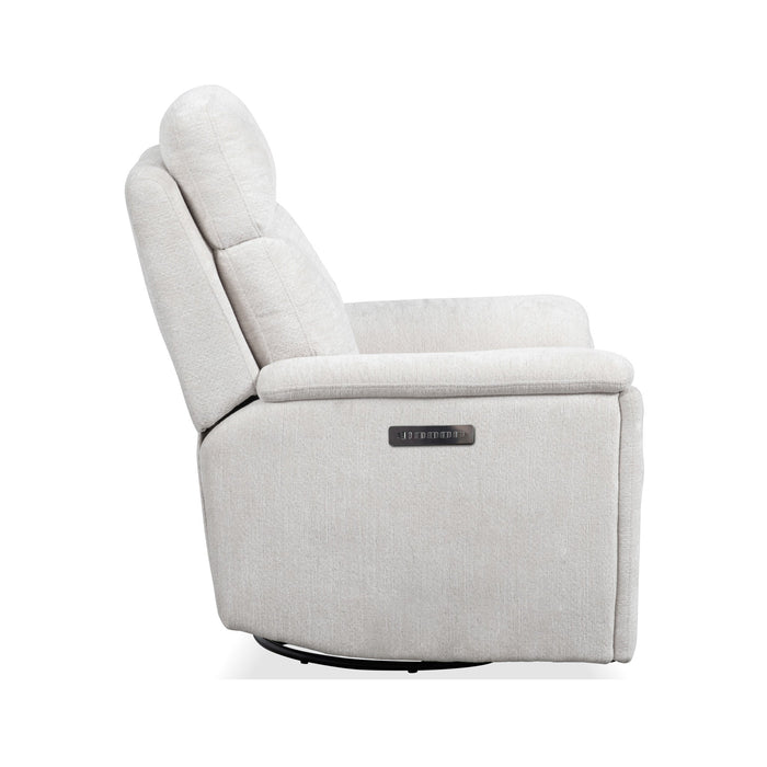 Refined Pearl Perfect Match Power Swivel Gliding Recliner with Power Headrest & Lumbar