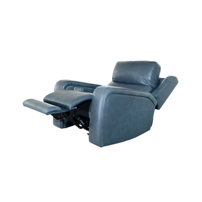 Oasis Storm Leather Power Recliner with Power Headrest, Lumbar, Heat & Massage