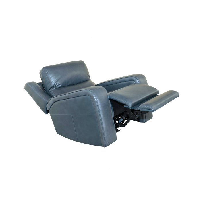 Oasis Storm Leather Power Recliner with Power Headrest, Lumbar, Heat & Massage