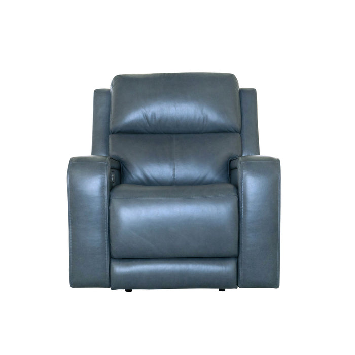 Oasis Storm Leather Power Recliner with Power Headrest, Lumbar, Heat & Massage