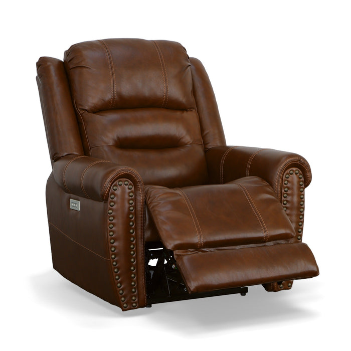 Oscar Grizzly Leather Power Recliner with Power Headrest