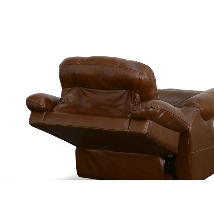 Oscar Grizzly Leather Power Recliner with Power Headrest