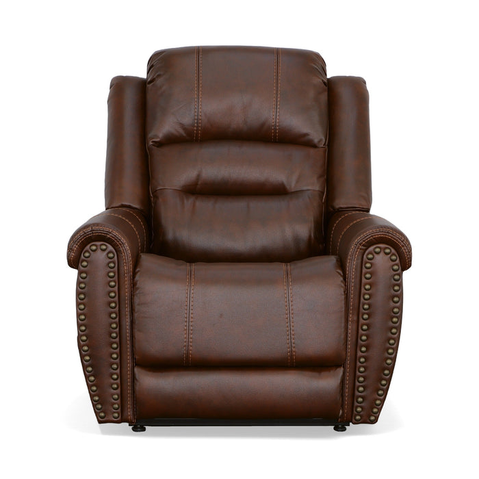 Oscar Pumpernickel Fabric Power Lift Recliner with Right-Hand Control & Power Headrest