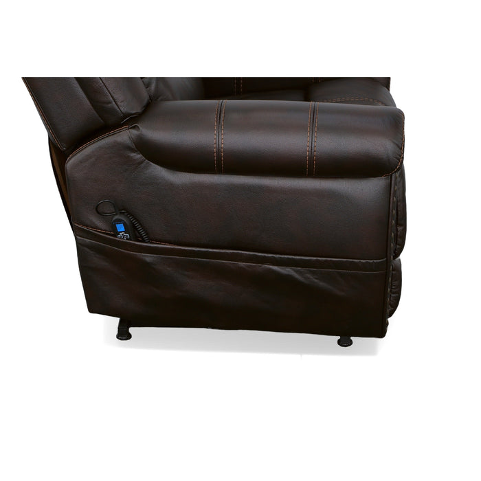 Oscar Molasses Fabric Power Lift Recliner with Right-Hand Control & Power Headrest