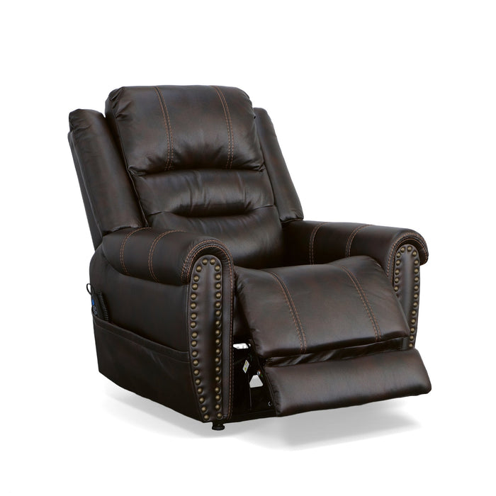 Oscar Molasses Fabric Power Lift Recliner with Right-Hand Control & Power Headrest