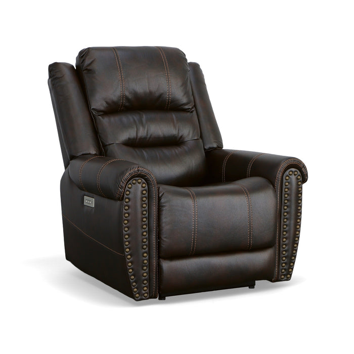 Oscar Molasses Fabric Power Recliner with Power Headrest