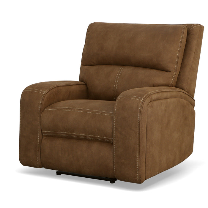 Nirvana Cocoa Fabric Power Recliner with Power Headrest