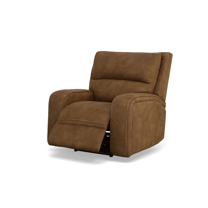 Nirvana Cocoa Fabric Power Recliner with Power Headrest