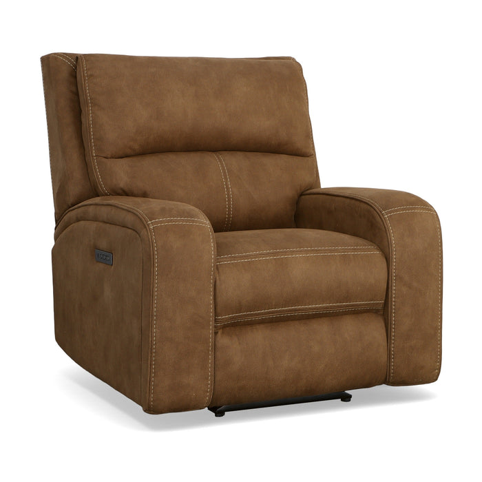 Nirvana Cocoa Fabric Power Recliner with Power Headrest