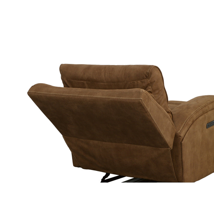 Nirvana Cocoa Fabric Power Recliner with Power Headrest