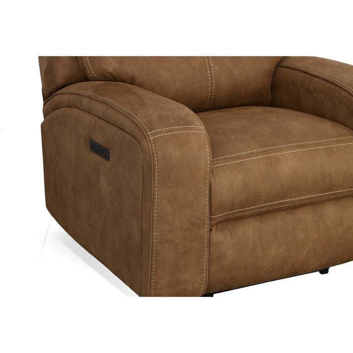 Nirvana Cocoa Fabric Power Recliner with Power Headrest