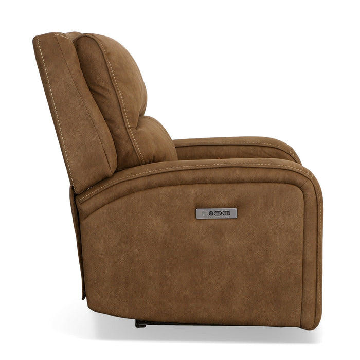 Nirvana Cocoa Fabric Power Recliner with Power Headrest