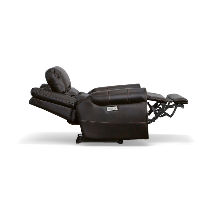 Oscar Molasses Fabric Power Recliner with Power Headrest