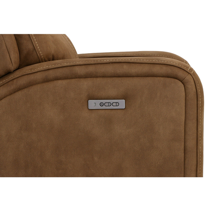 Nirvana Cocoa Fabric Power Recliner with Power Headrest