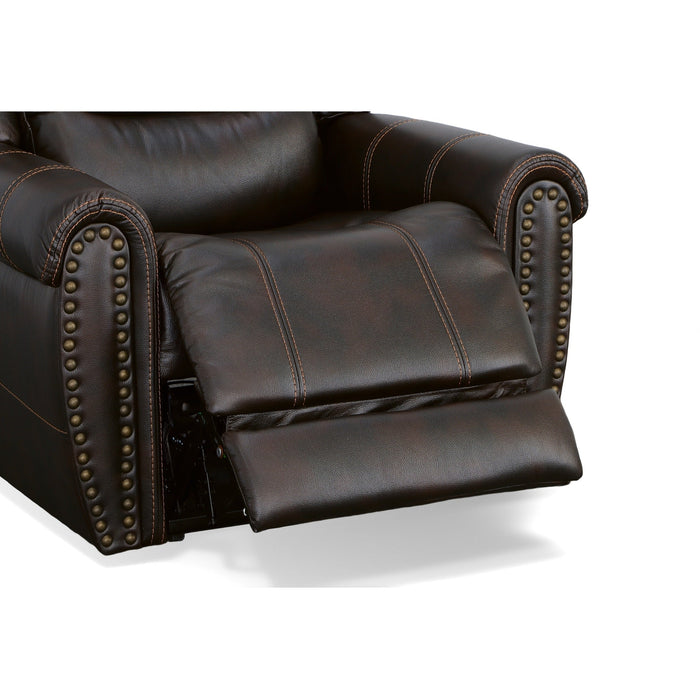 Oscar Molasses Fabric Power Recliner with Power Headrest