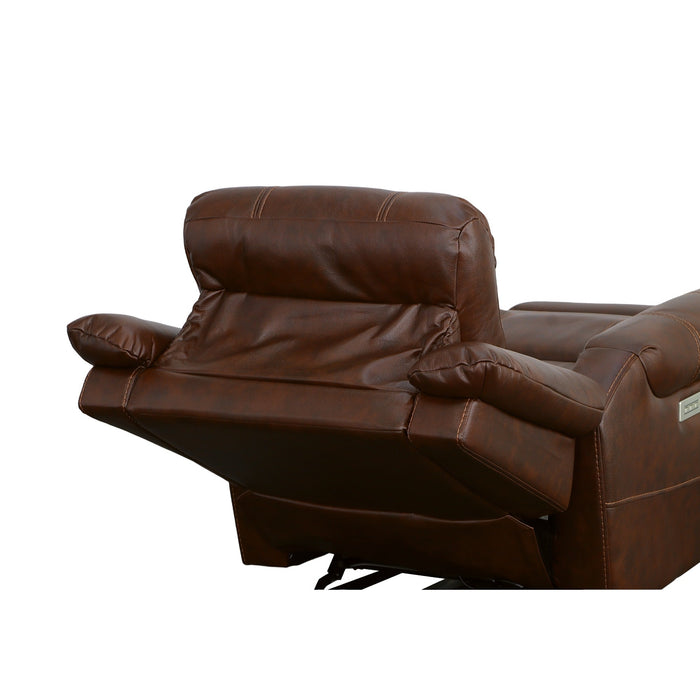 Oscar Pumpernickel Fabric Power Recliner with Power Headrest