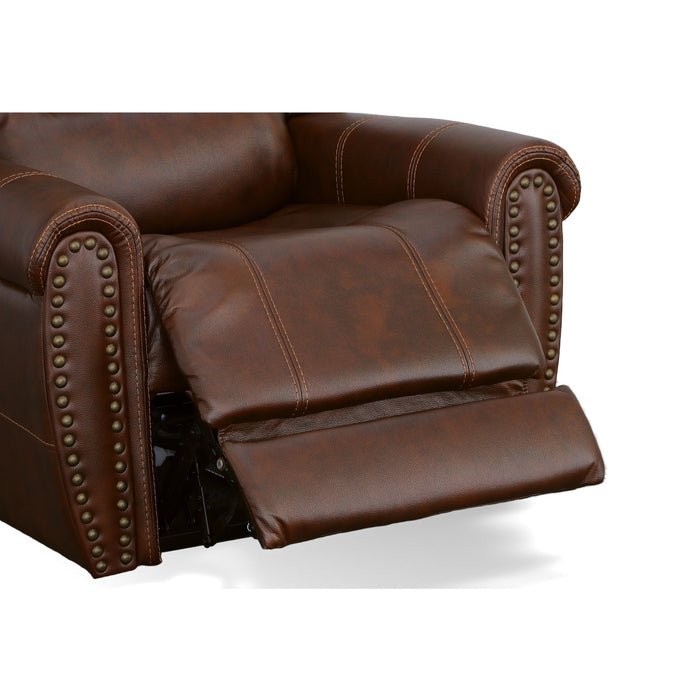 Oscar Pumpernickel Fabric Power Recliner with Power Headrest