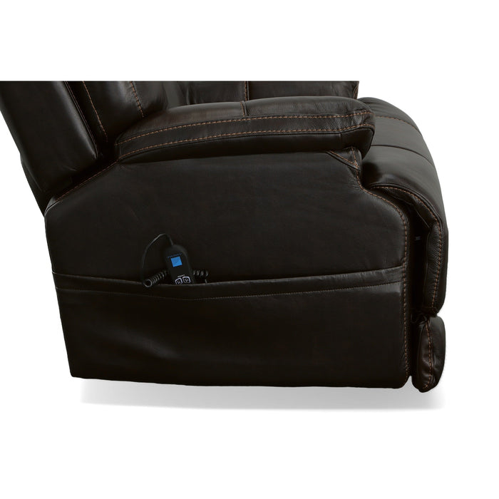 Clive Bison Leather Power Recliner with Power Headrest & Lumbar