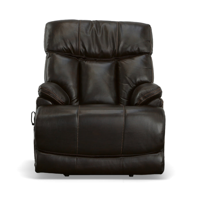 Clive Bison Leather Power Recliner with Power Headrest & Lumbar