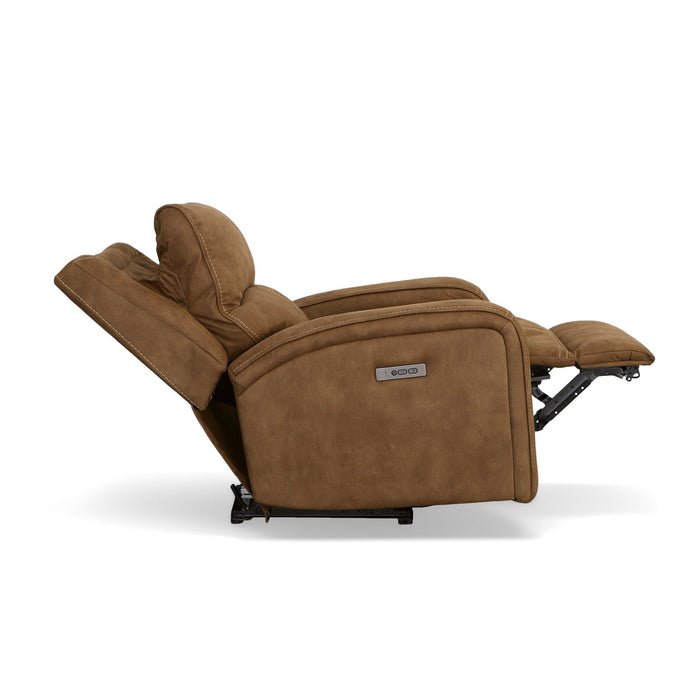 Nirvana Cocoa Fabric Power Recliner with Power Headrest