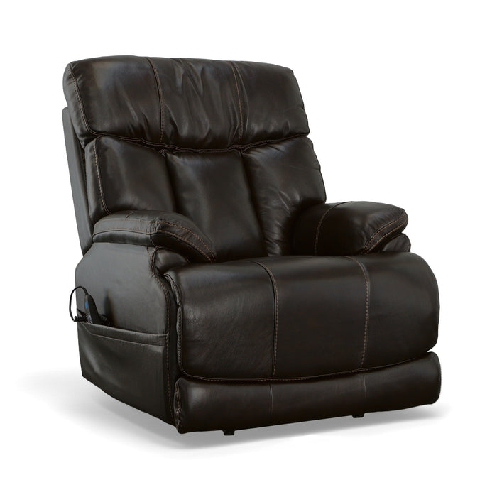 Clive Bison Leather Power Recliner with Power Headrest & Lumbar