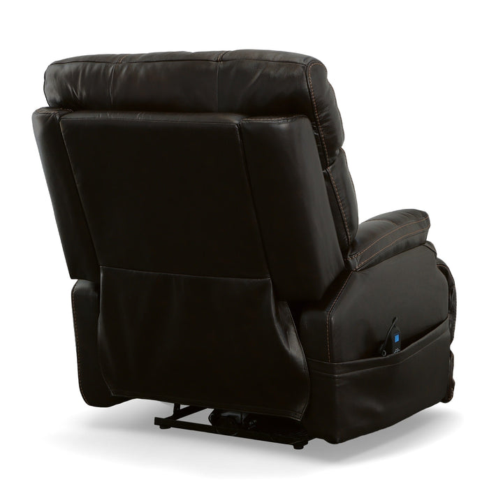 Clive Bison Leather Power Recliner with Power Headrest & Lumbar