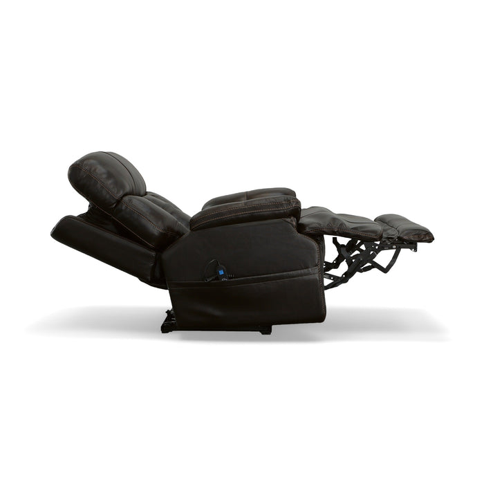 Clive Bison Leather Power Recliner with Power Headrest & Lumbar