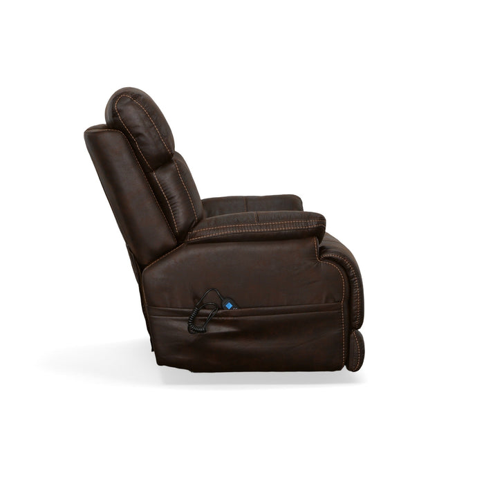 Clive Clove Fabric Power Recliner with Power Headrest & Lumbar