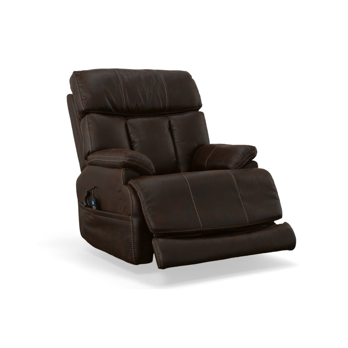 Clive Clove Fabric Power Recliner with Power Headrest & Lumbar