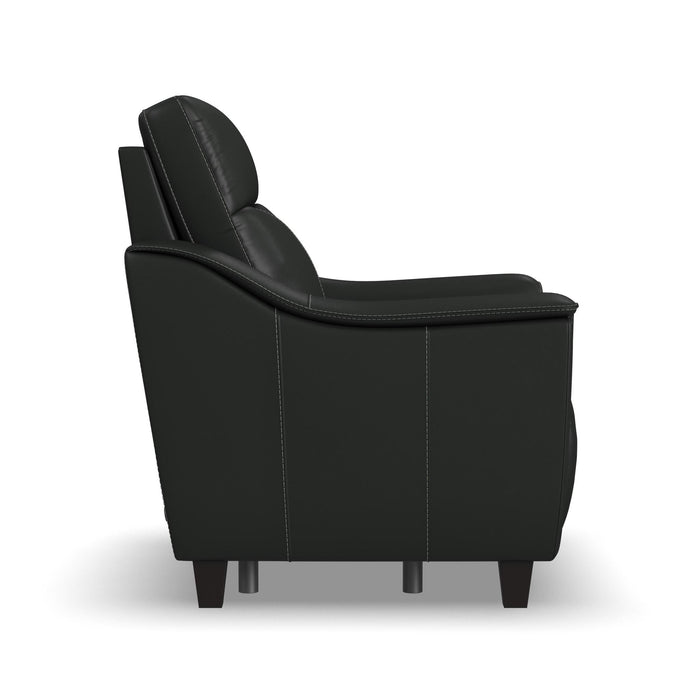 Walter Coal Leather Power Recliner with Power Headrest