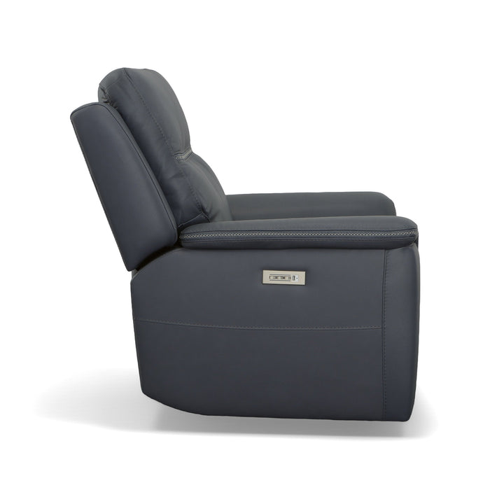 Sawyer Marine Leather Power Recliner with Power Headrest & Lumbar