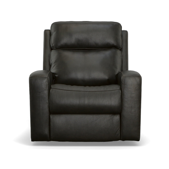 Cody Shadow Leather Power Gliding Recliner with Power Headrest