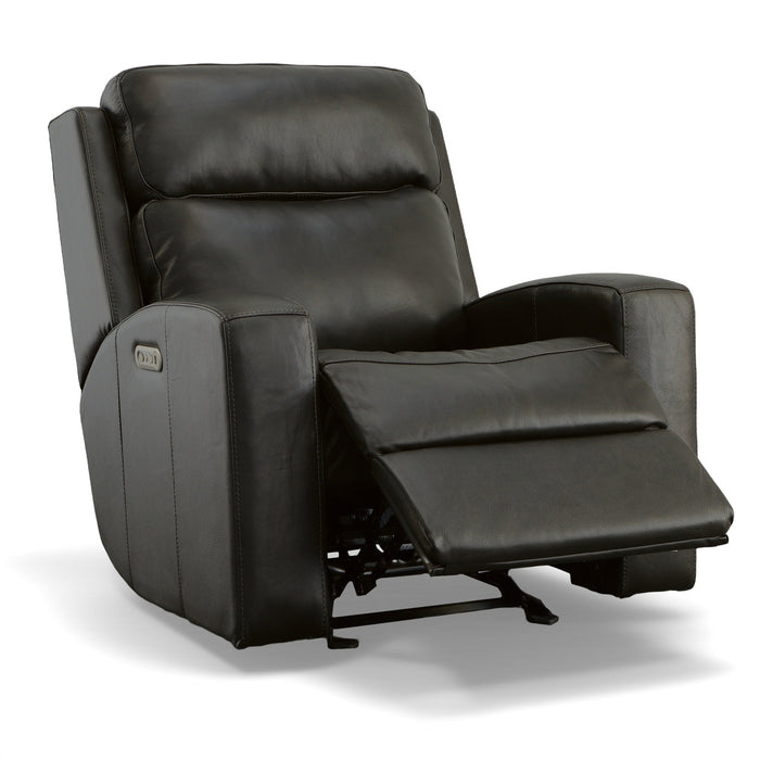 Cody Shadow Leather Power Gliding Recliner with Power Headrest