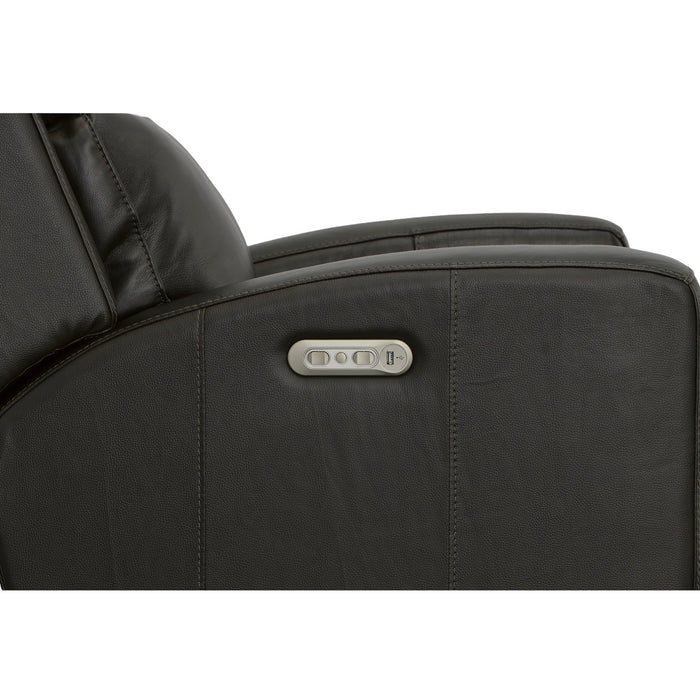 Cody Shadow Leather Power Gliding Recliner with Power Headrest